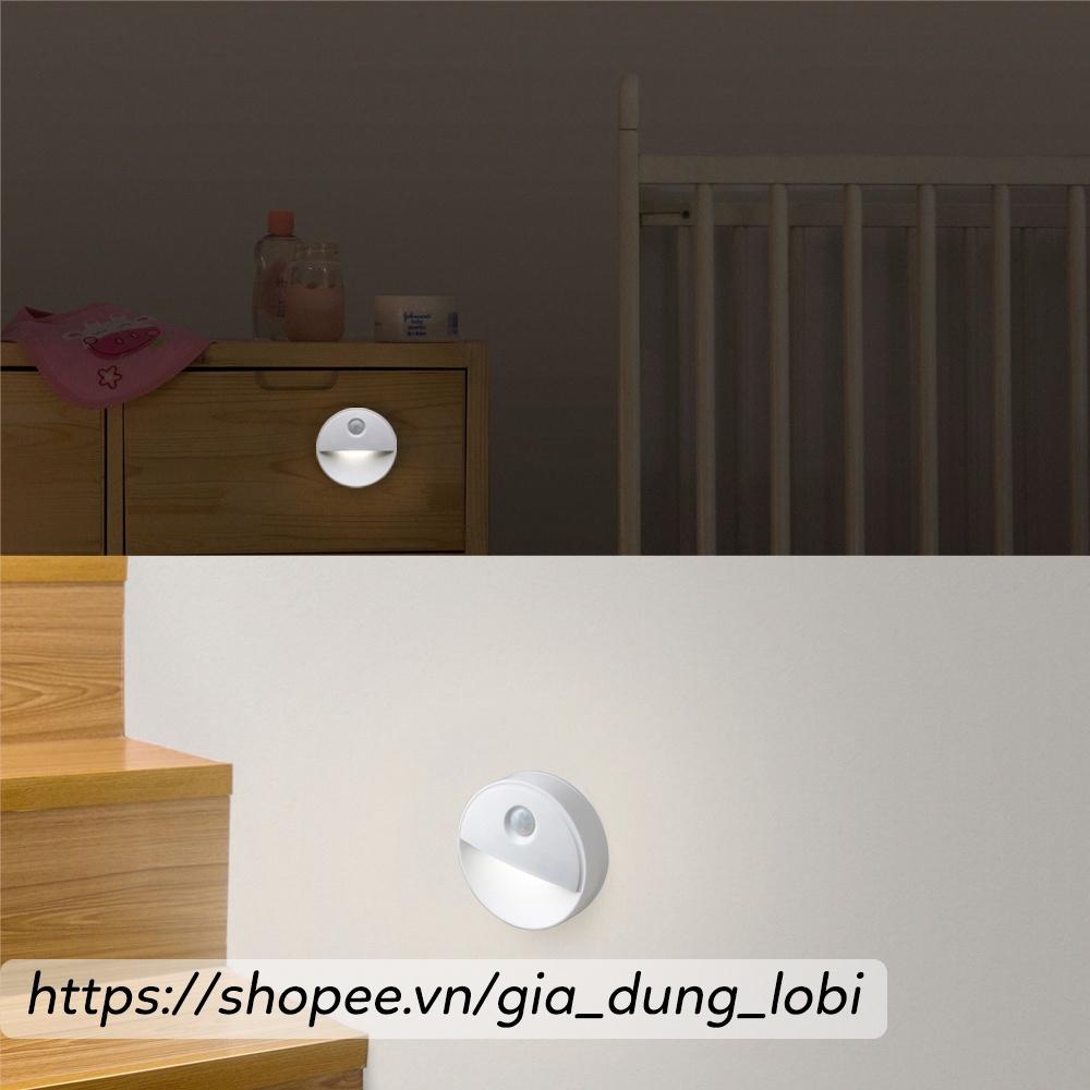 Đèn LED cảm biến dán tường Đèn ngủ cảm biến chuyển động dùng pin AAA đèn led dán tường phòng ngủ cầu thang nhà bếp