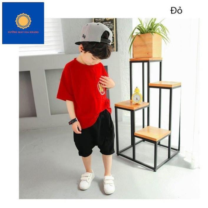 Đồ bộ bé trai, kiểu áo trễ vai, quần alibaba - Gia Khang