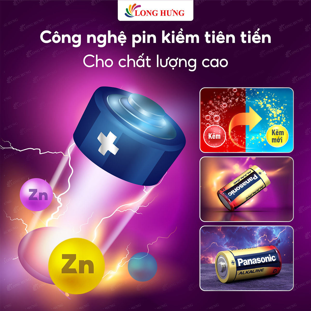 Pin kiềm Đại D Panasonic Alkaline 1.5V LR20T/2B (2 viên/10 viên/12 viên) - Hàng chính hãng