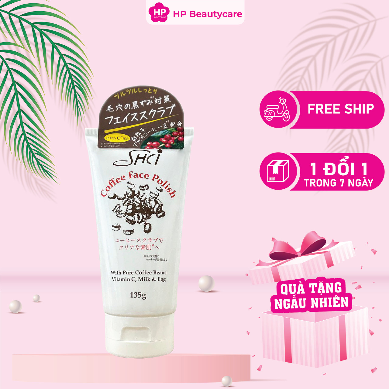 Tẩy Tế Bào Chết Da Mặt Shci Coffee Face Polish Dưỡng Da Trắng Mịn (Tuýp 135G)