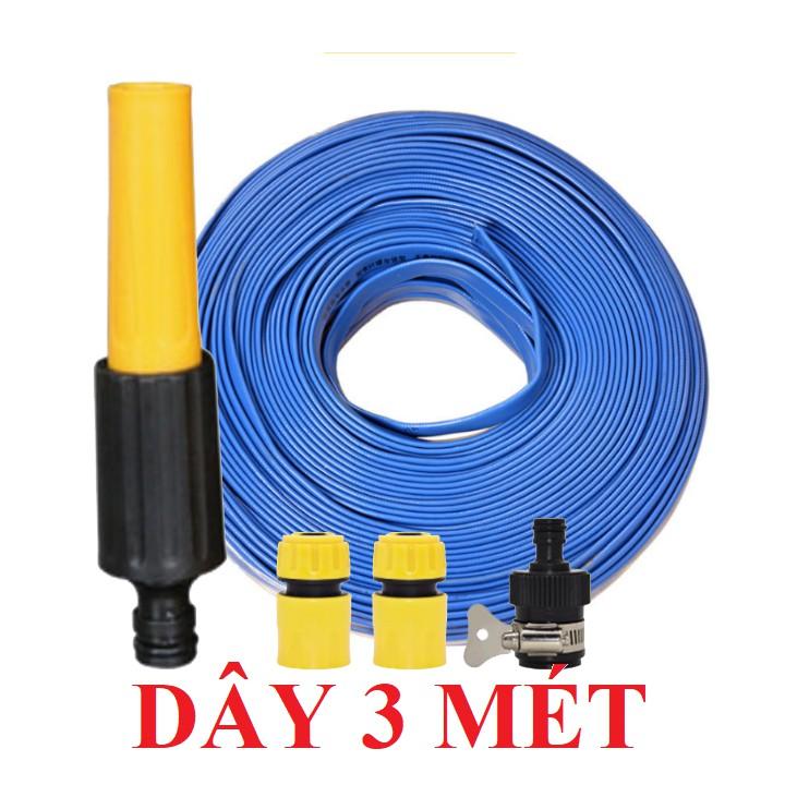 Bộ dây vòi xịt nước rửa xe, tưới cây . tăng áp 3 lần, loại 3m, 5m 206622-5 cút sập,nối đen+ tặng đai