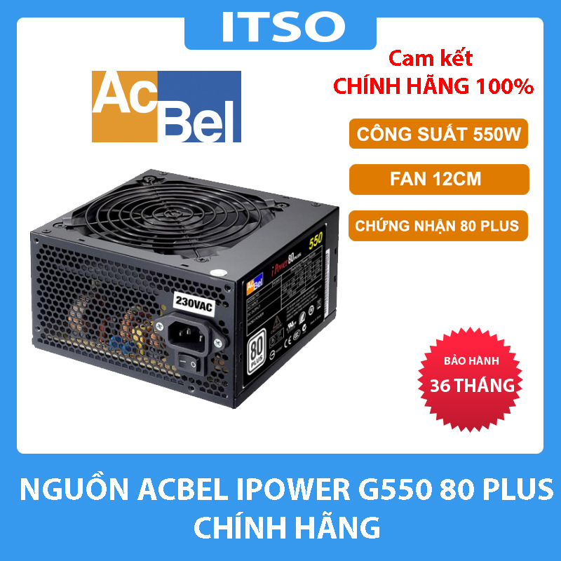 Nguồn máy tính Acbel IPower G550 (PCB041-YKAGT) 80 Plus - Hàng chính hãng