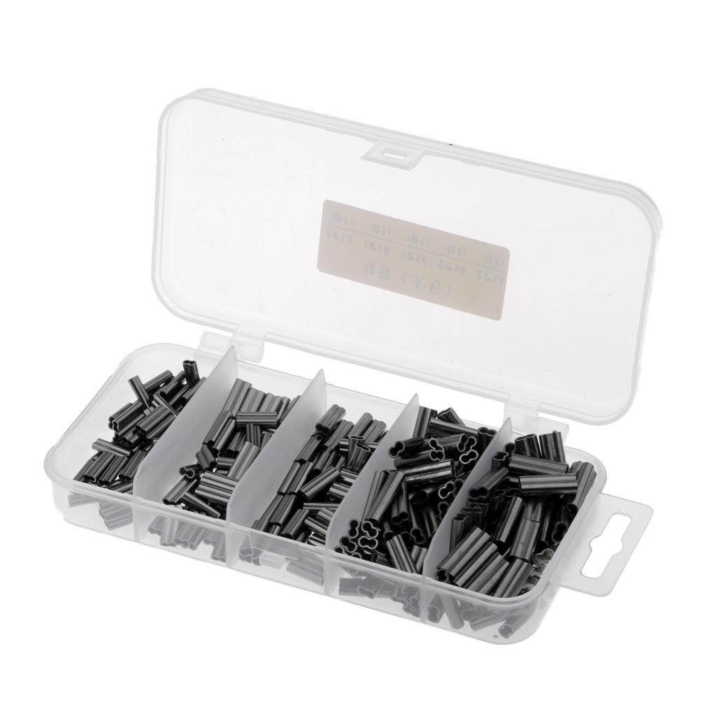 300pcs Double Barrel Crimp Sleeves Fishing Line Tube Connectors for Rigs Made of High Quality Copper Material Durable to use