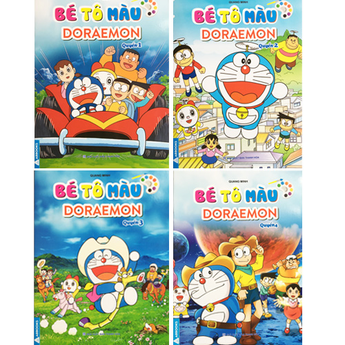 Combo 4 Cuốn Bé Tập Tô Màu Doremon