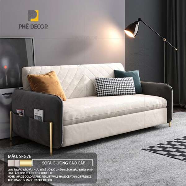 SOFA GIƯỜNG CAO CẤP EMILIA - SFG76 - Đệm mút 170x80x80