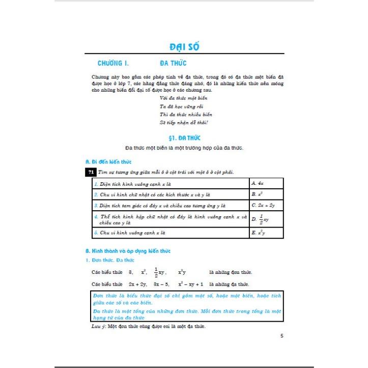 SÁCH - Em học toán 8 - tập 1 MK