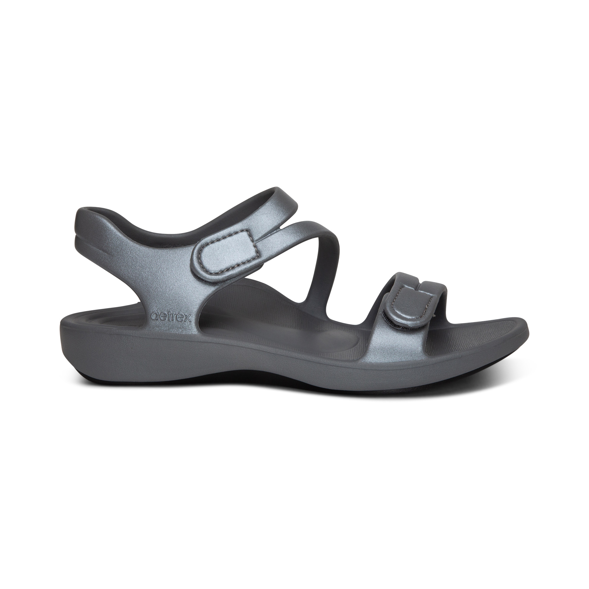 Sandal sức khoẻ nữ Aetrex Jillian Sport Grey- Sandal mềm nhẹ, không thấm nước