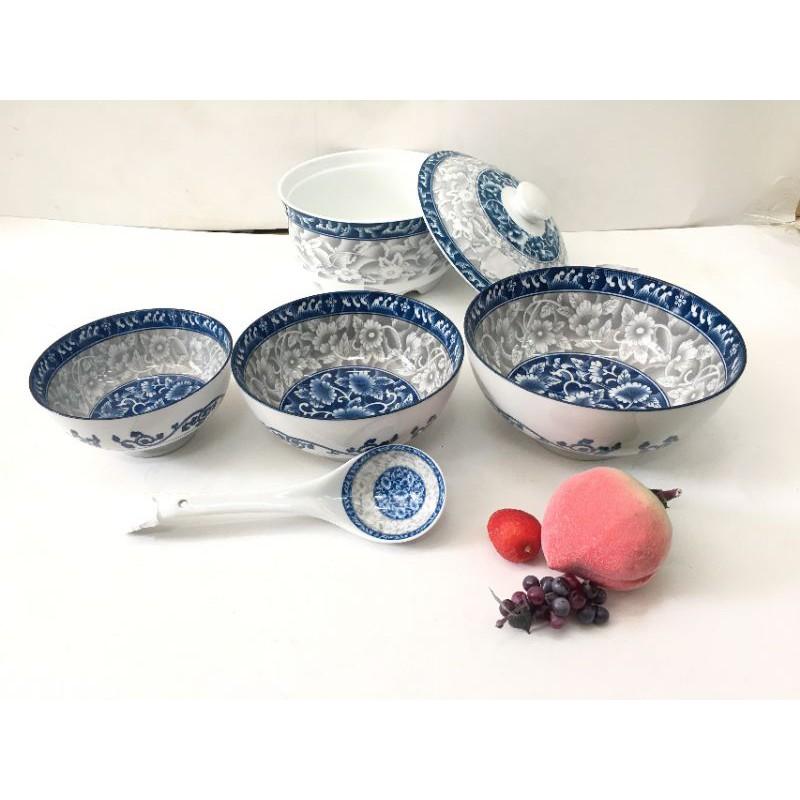 Chén, dĩa, vá, muỗng canh, thố cơm bông 099