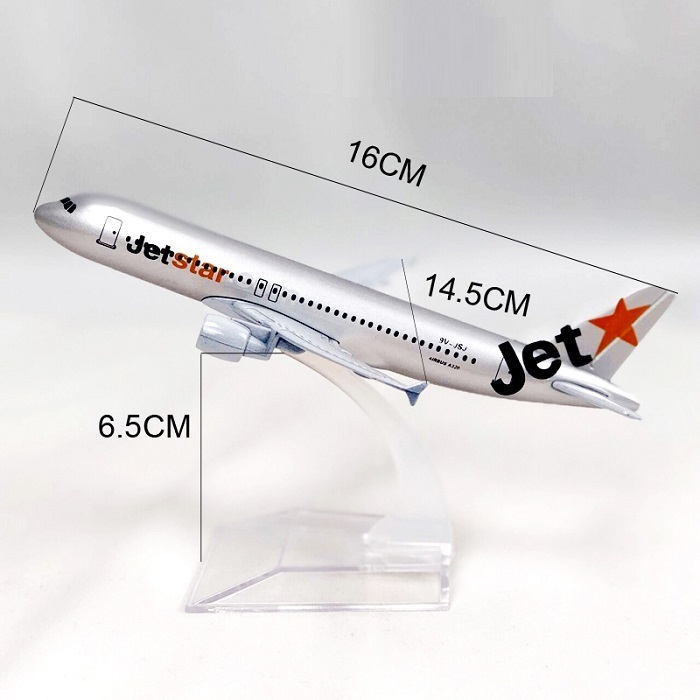 Mô hình máy bay tĩnh Airbus A320 Jetstar 16cm