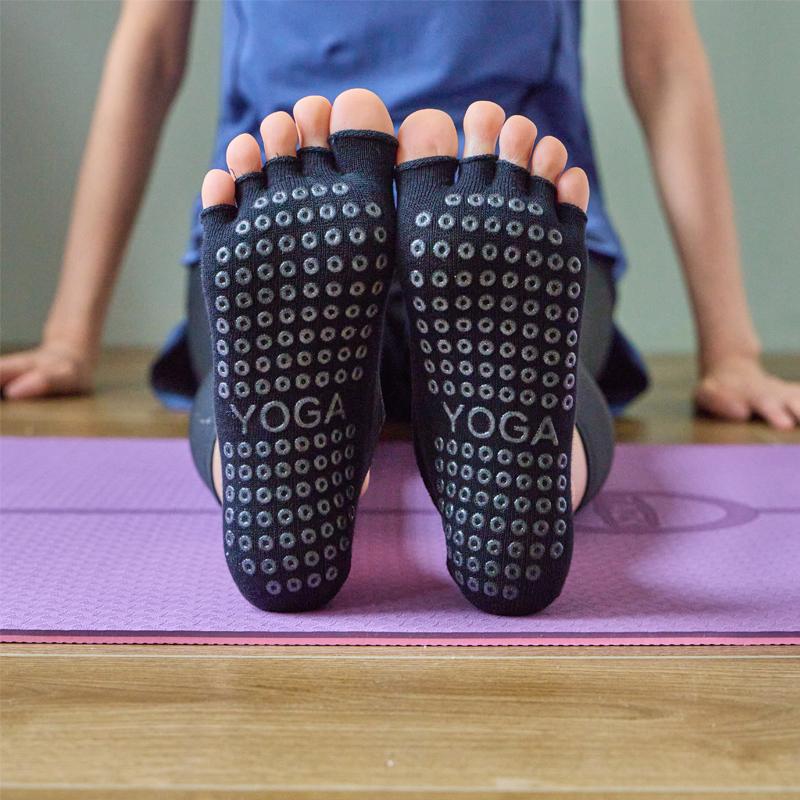 Băng chuyên nghiệp của phụ nữ năm ngón chân yoga vớ chống trượt Pilates Fitness SOCKS DANCE Ballet Ballet Ballet Ball Color: White Size: EUR 35-40 US 4.5-8.5