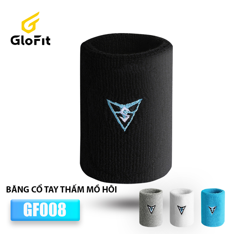 Băng Cổ Tay Thấm Hút Mồ Hôi Glofit - GF088, Băng Cổ Tay Chặn Mồ Hôi Chất Liệu Cotton Mềm Mịn Cao Cấp (1 Chiếc)