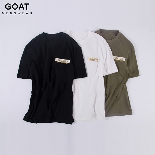 Áo Thun Nam Tay Ngắn In Chữ Trẻ Trung GOAT MENSWEAR