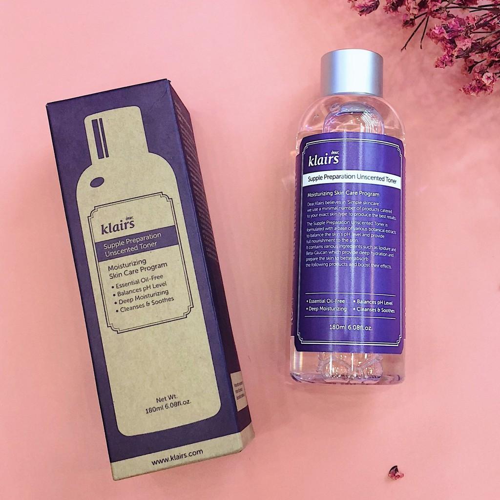 Nước Hoa Hồng Dưỡng Ẩm Dears, Klairs Supple Preparation Toner 180ml