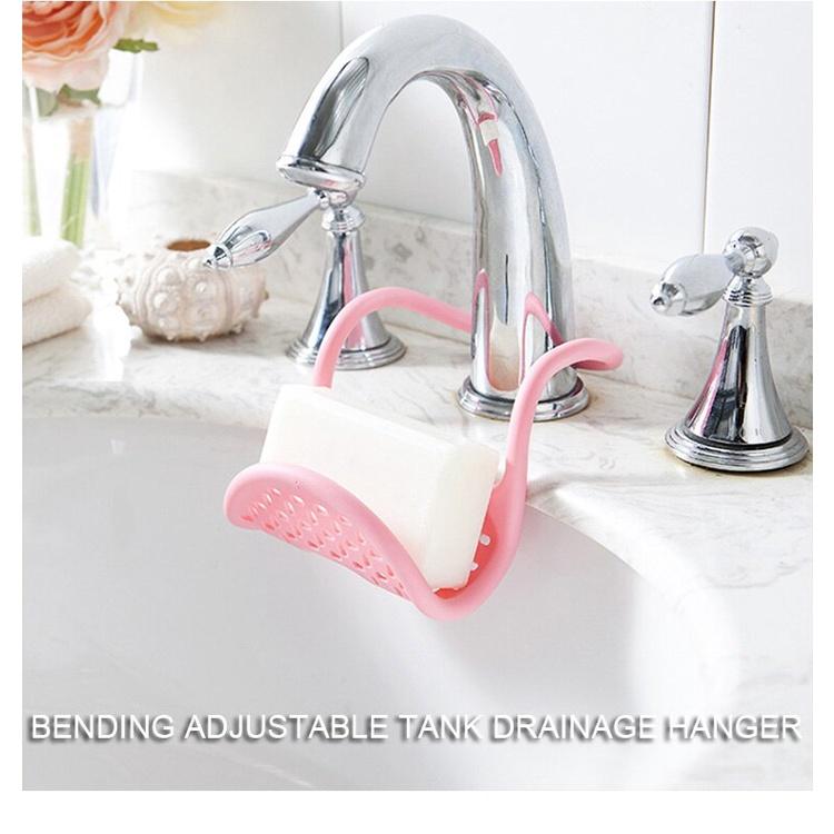 Sink Shelf Kitchen Storage Adjustable Snap Sink Rack Hanging Dish Rack Soap Sponge Drain Rack Kitchen Organizer Storage Rack