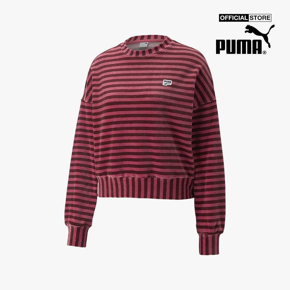 PUMA - Áo sweatshirt nữ tay dài Downtown Velour 535746