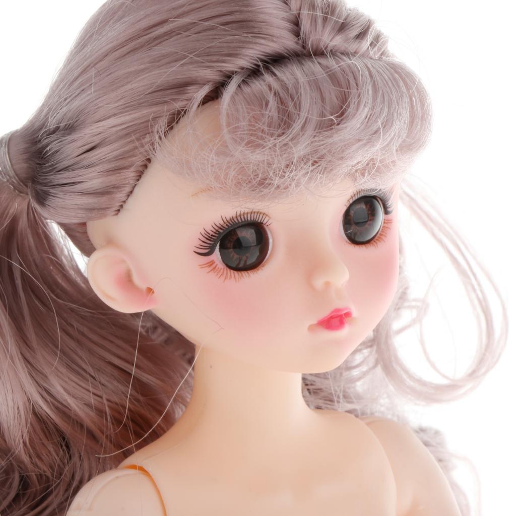28cm 1/6 BJD Doll Body 3D Big Eyes Realistic Eyelash Girl Dolls With Shoes