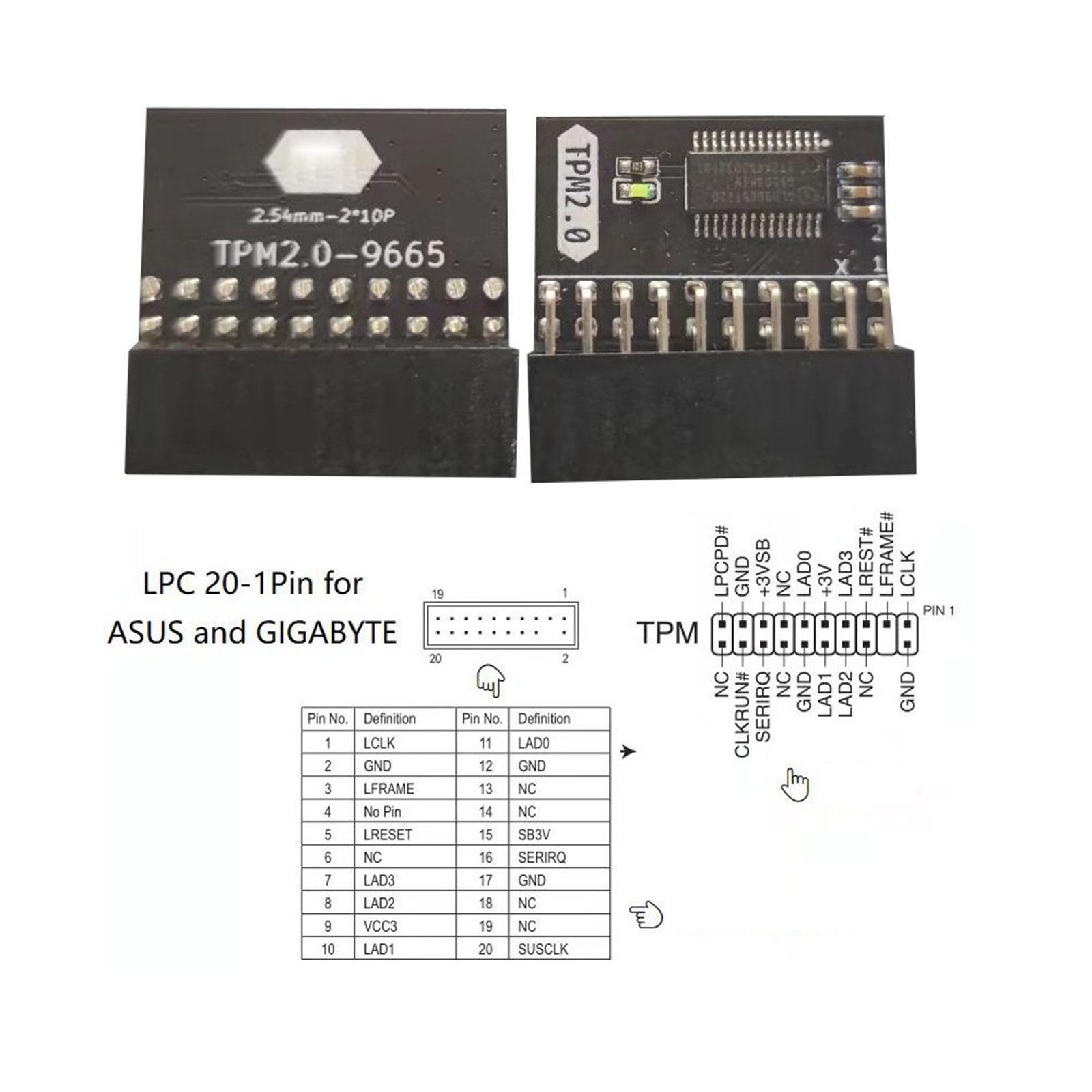 20 Pin Protection Module Lpc 20-1Pin for Gigabyte Gc Replacement