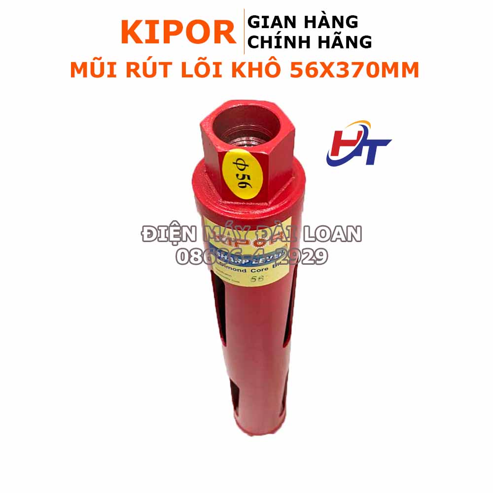 Mũi khoan rút lõi khô 56X370mm Kipor