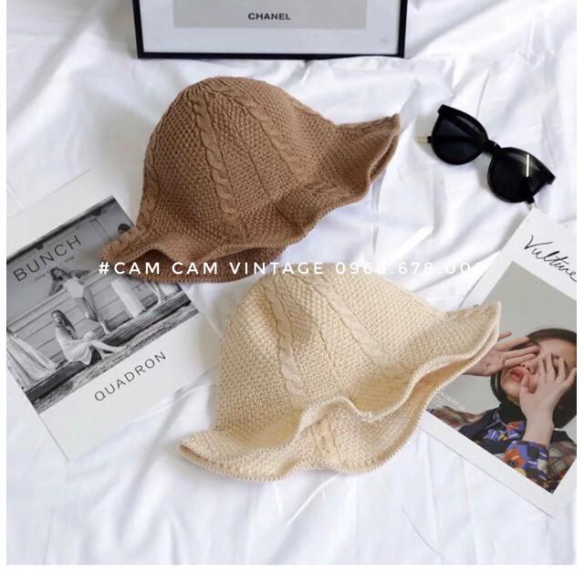 Mũ bucket nam nữ, nón bucket trơn vintage dệt kim unisex cao cấp len lỗ mềm TIỂU THƯ GẤP GỌN DU LỊCH