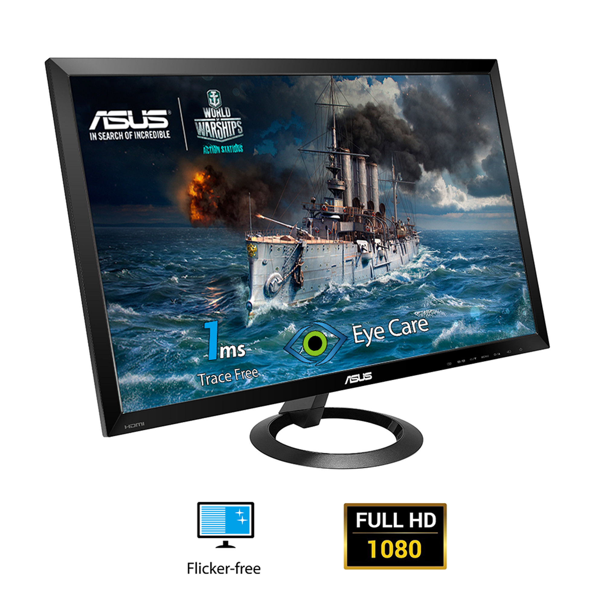 Màn Hình Gaming Asus VX278H 27 inch Full HD (1920 x 1080) 1ms 75Hz TN Stereo RMS 1.5W x 2 - Hàng Chính Hãng