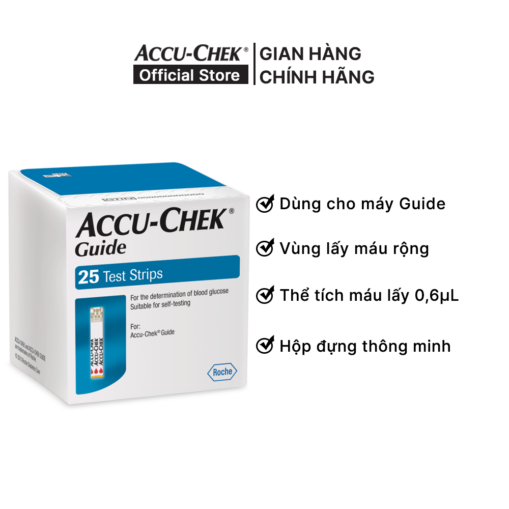 Hộp 25 Que Thử Đường Huyết ACCU-CHEK Guide