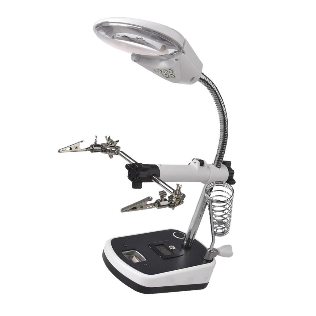 Prettyia Led Auxiliary Clip  Desk Lamp  Tool for Soldering