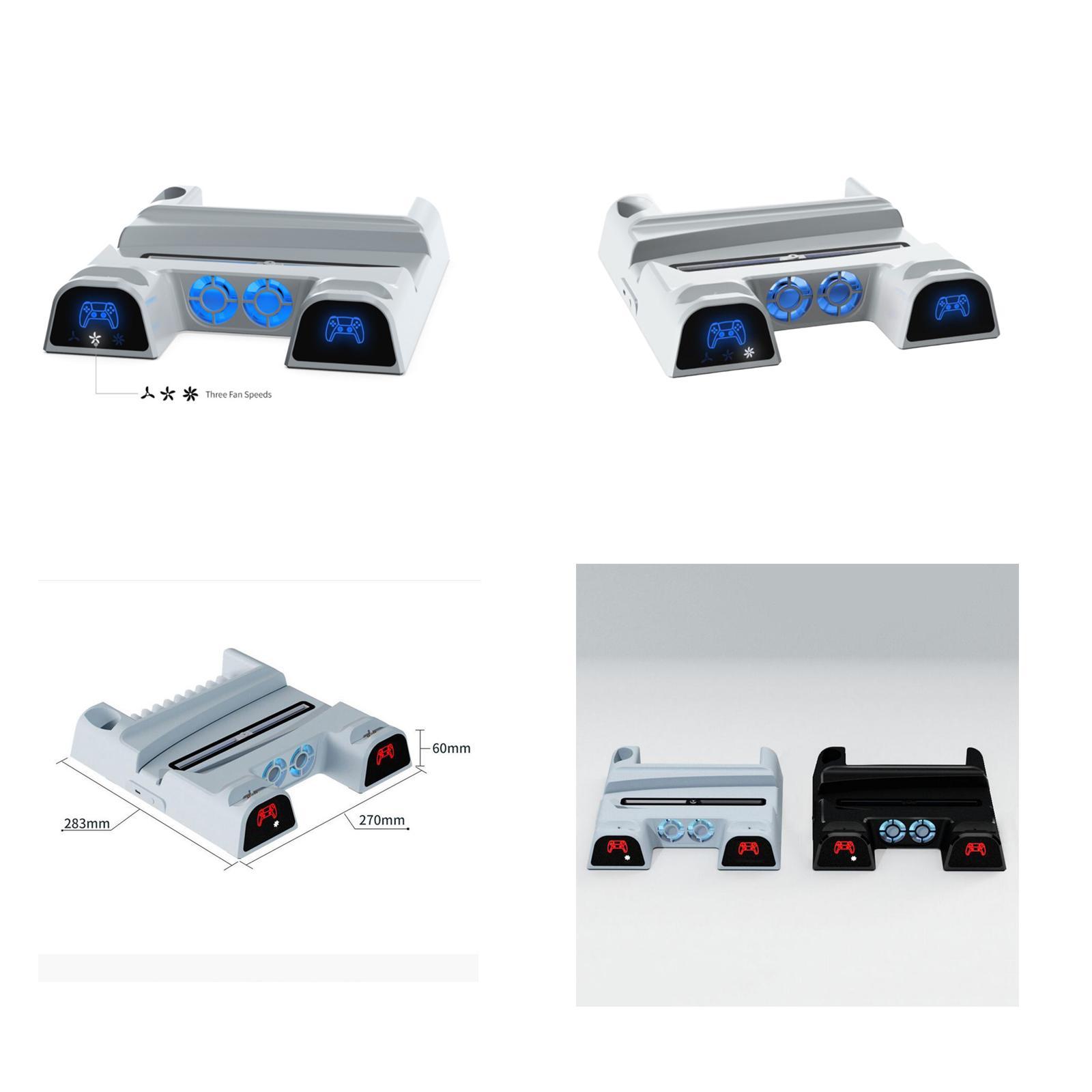 Vertical Stand+Cooling Fan+Charging Station +Game Storage for PS5