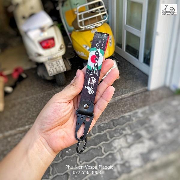 Móc Khóa Dây Vải Vespa Cao Cấp
