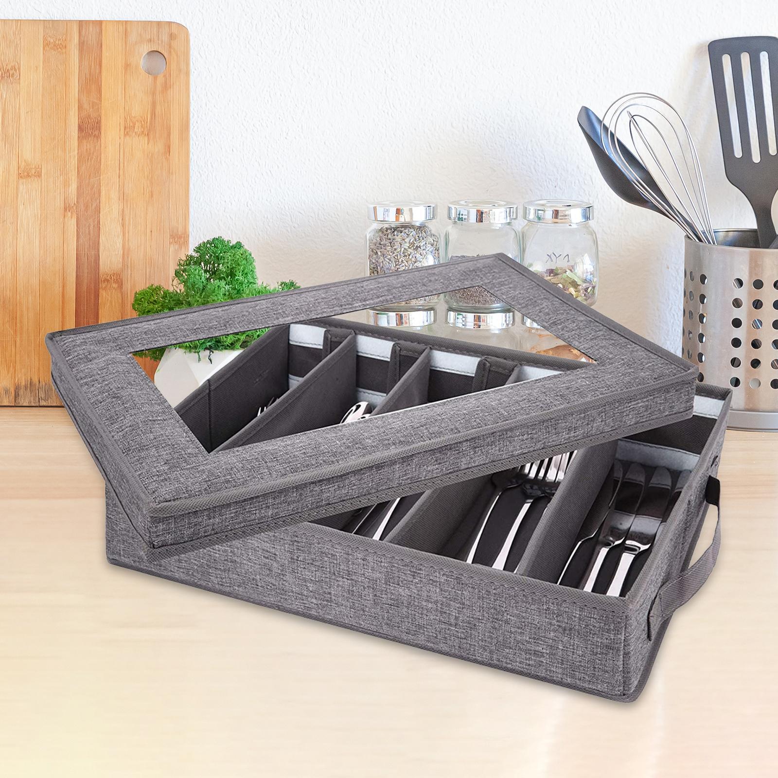 Cutlery Storage Holder Flatware Utensil Storage Case Box for Cutlery Office