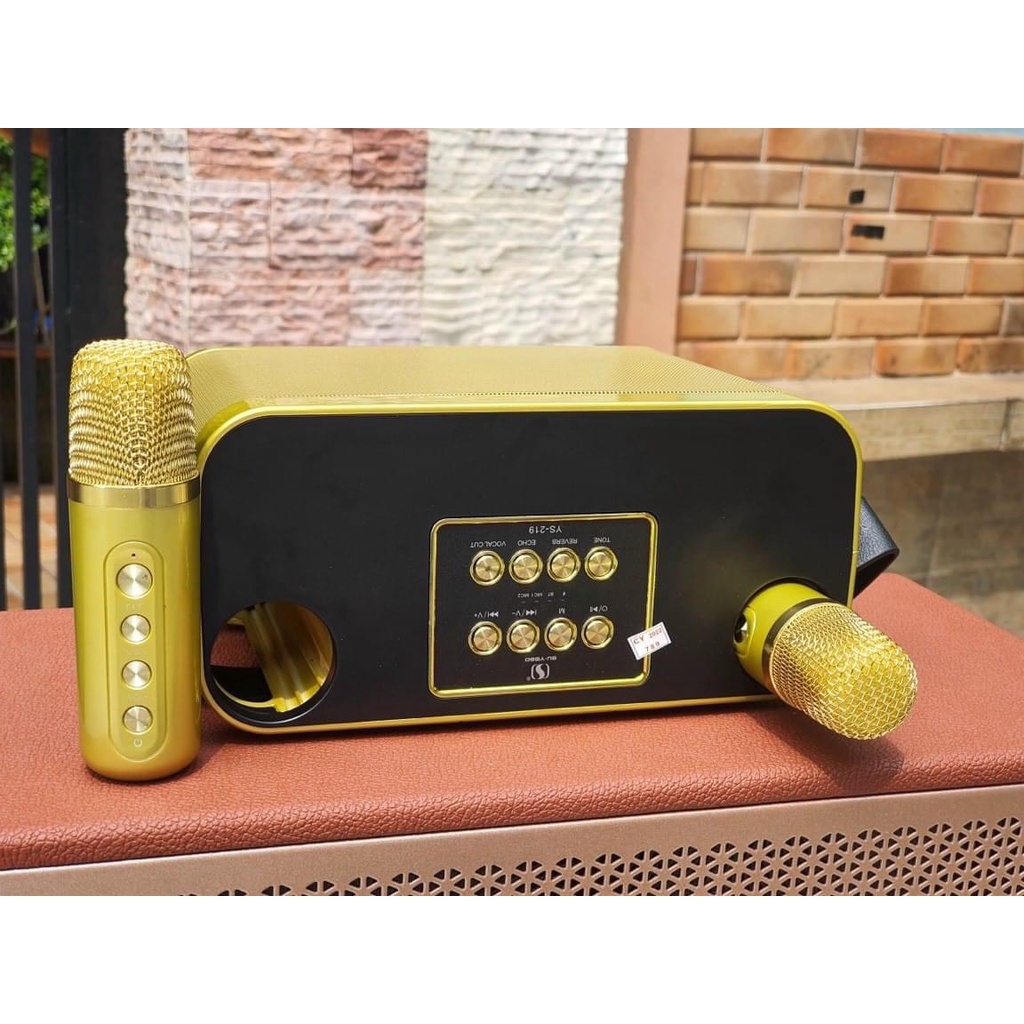 Loa Bluetooth Karaoke Sothing YS-219 Kèm 2 Micro Có Quai Xách Du Lịch- Hàng chính hãng