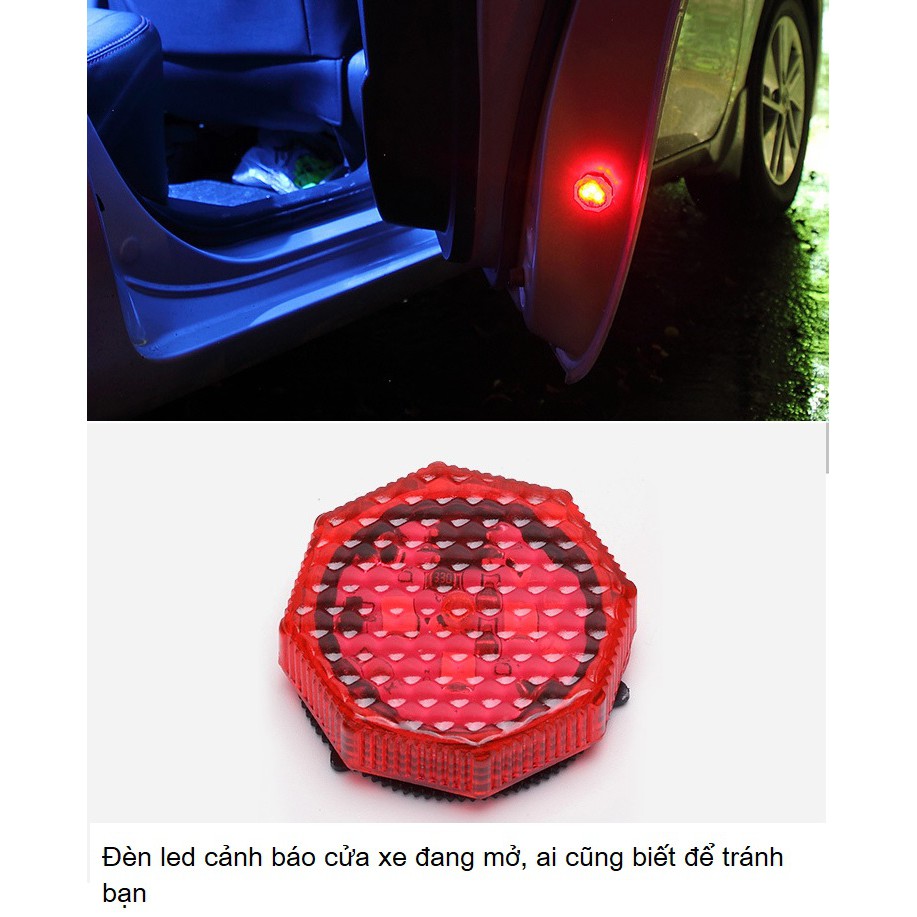 Bộ 2 đèn LED nhấp nháy cảnh báo mở cửa xe