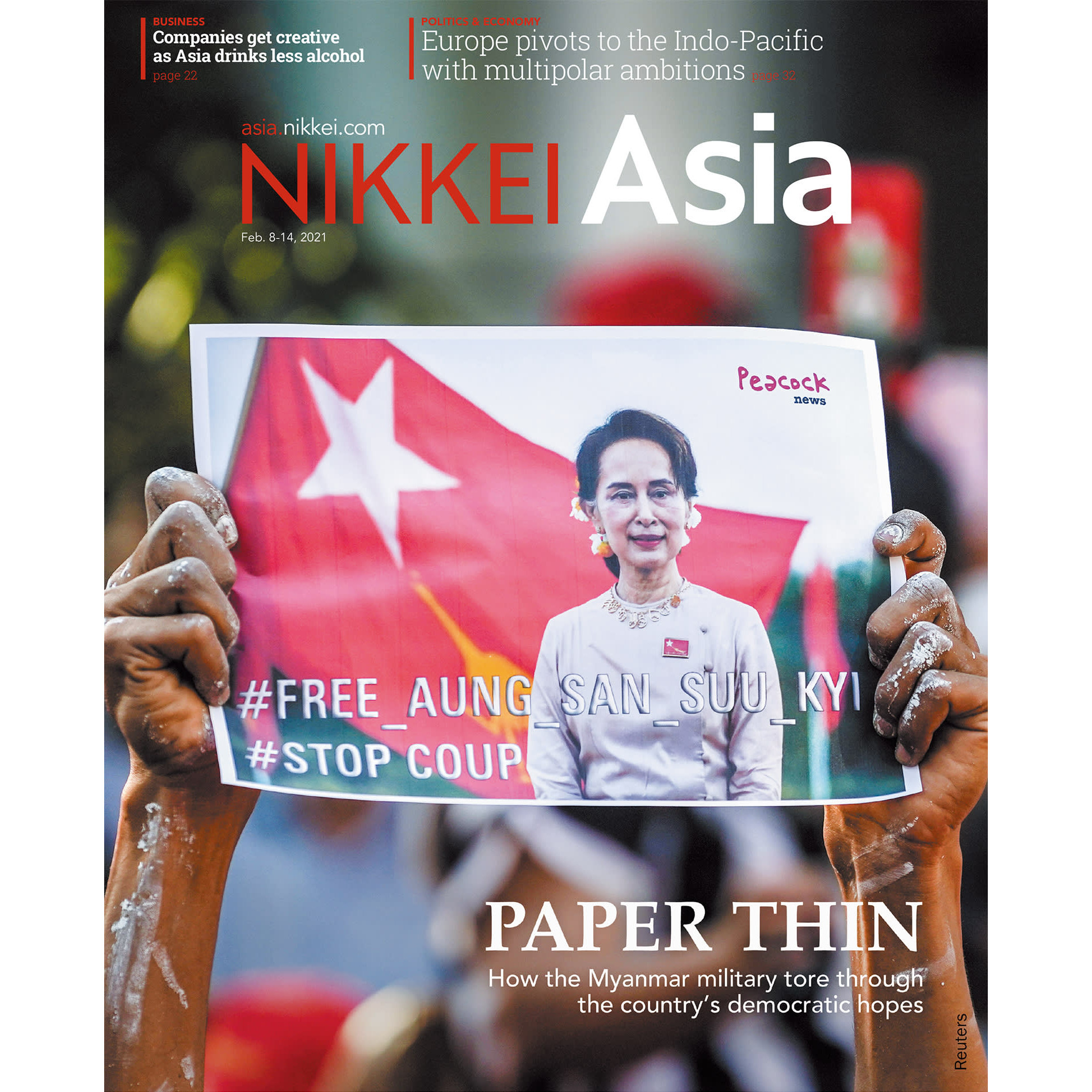 Nikkei Asian Review: Nikkei Asia - 2021: PAPER THIN - 6.20, tạp chí kinh tế nước ngoài, nhập khẩu từ Singapore