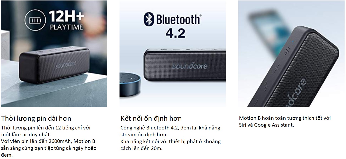 Loa Bluetooth Anker SoundCore Motion B - A3109 - Hàng Chính Hãng