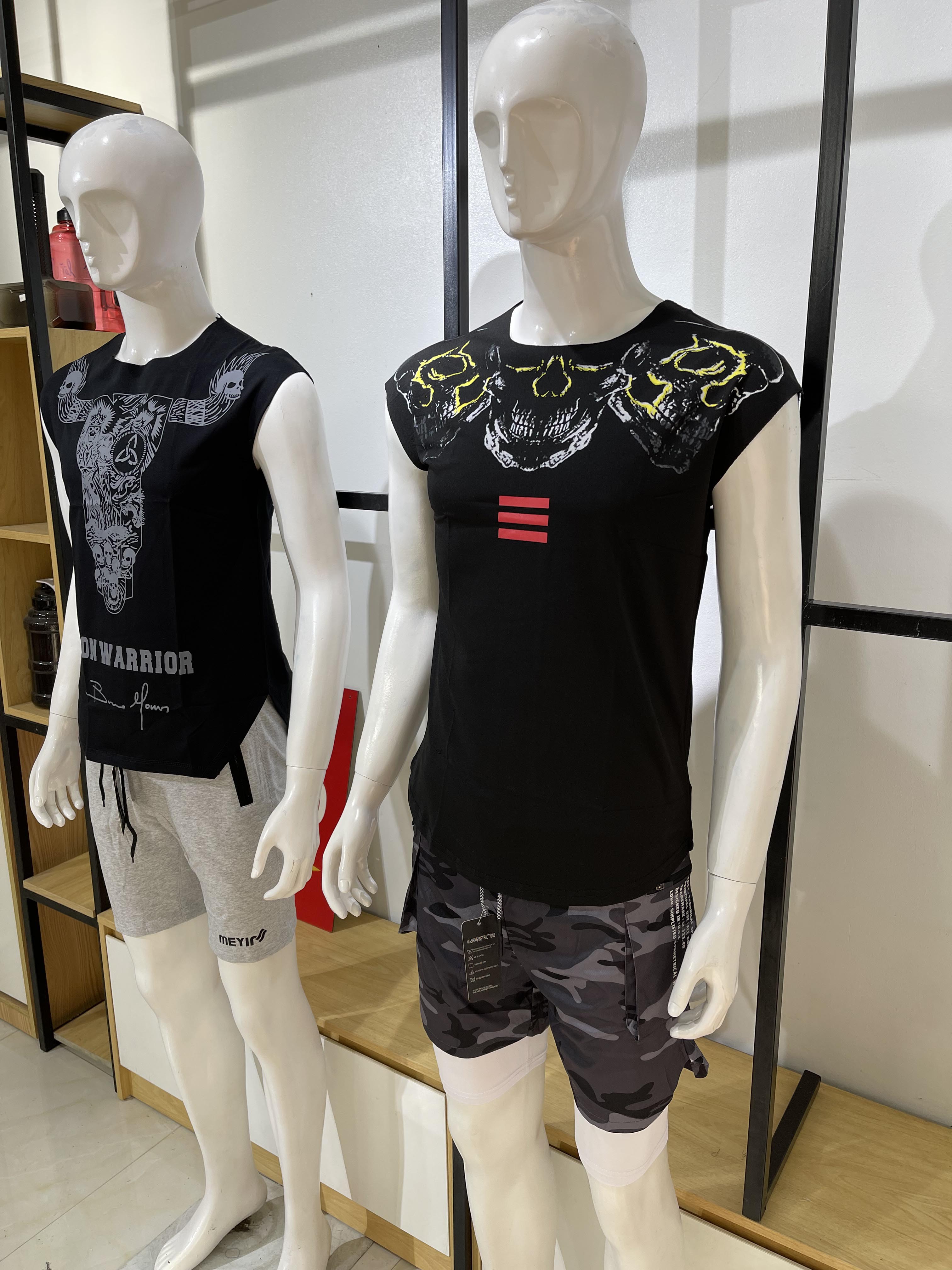 Áo tay lỡ thể thao nam không viền Iron warrior giá rẻ