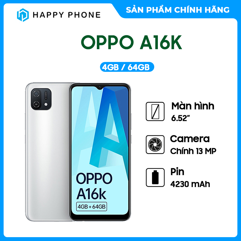 Điện Thoại OPPO A16K (4GB/64GB) - Hàng Chính Hãng