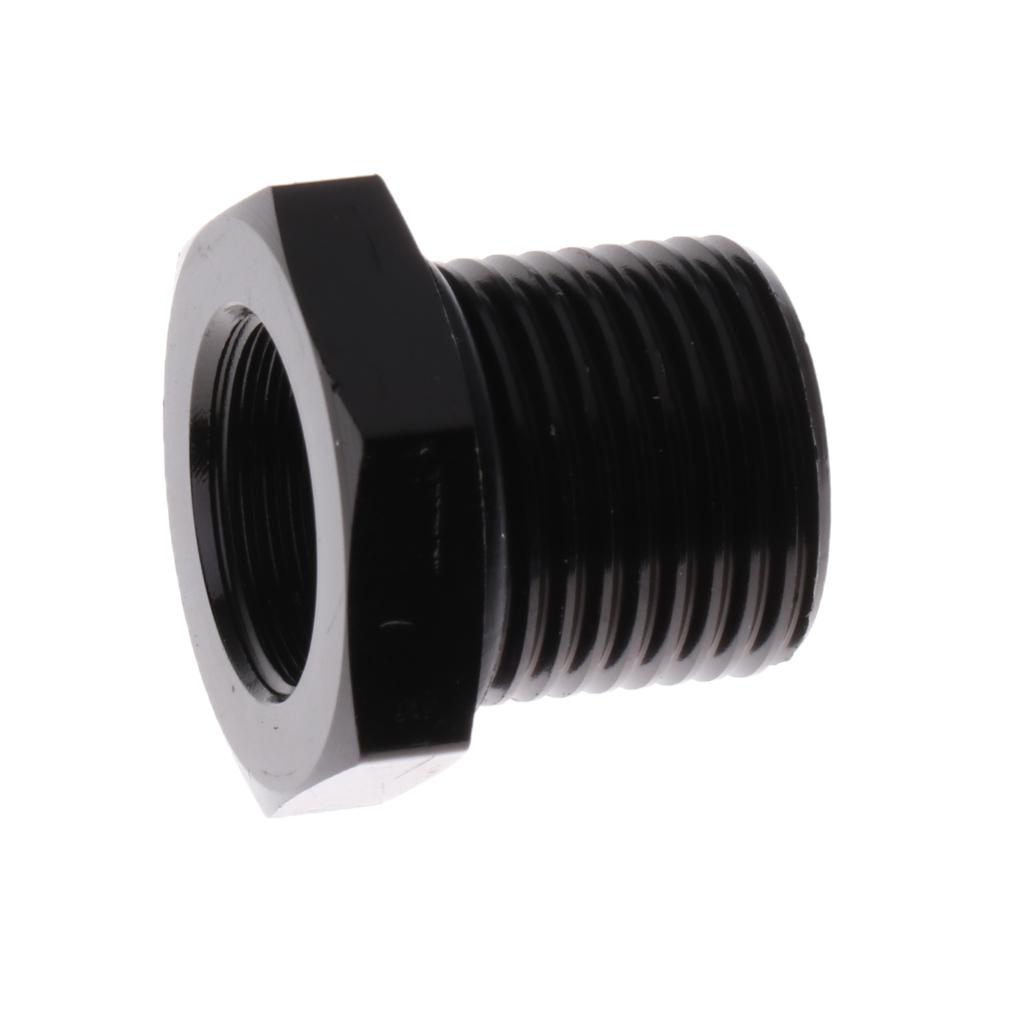 Automotive 5/8-24 to 3/4-16/5 Threaded Oil Filter Adapter Black