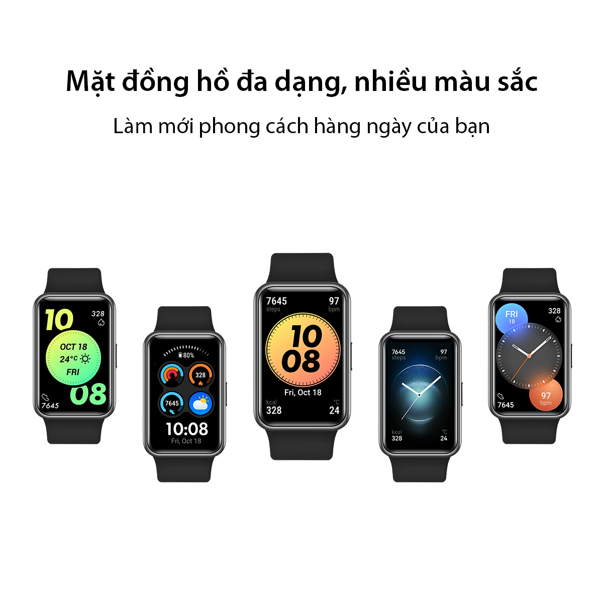 Đồng Hồ Thông Minh HUAWEI WATCH FIT Mới | Theo Dõi Spo2 Cả Ngày | Thời Lượng Pin Dài | Màn Hình AMOLED 1,64” | Hàng Chính Hãng