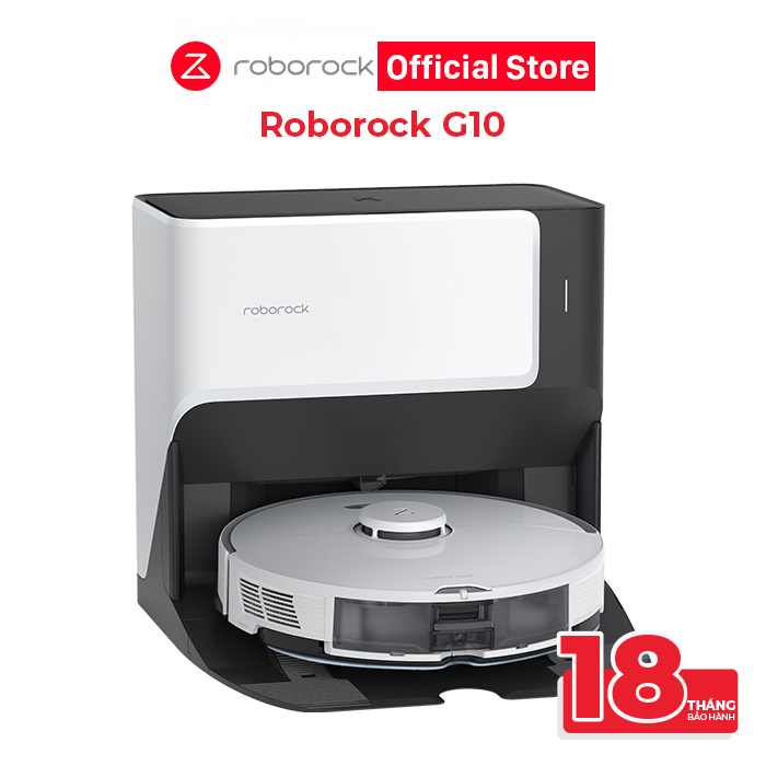 Hàng chính hãng - Robot hút bụi lau nhà Roborock G10 - Tự động giặt giẻ, lau rung bằng sóng âm 3000 lần/phút