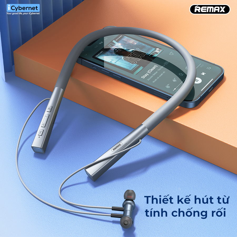 Tai nghe Bluetooth thể thao Remax RB-S1 tai nghe hút từ tính - Hàng chính hãng