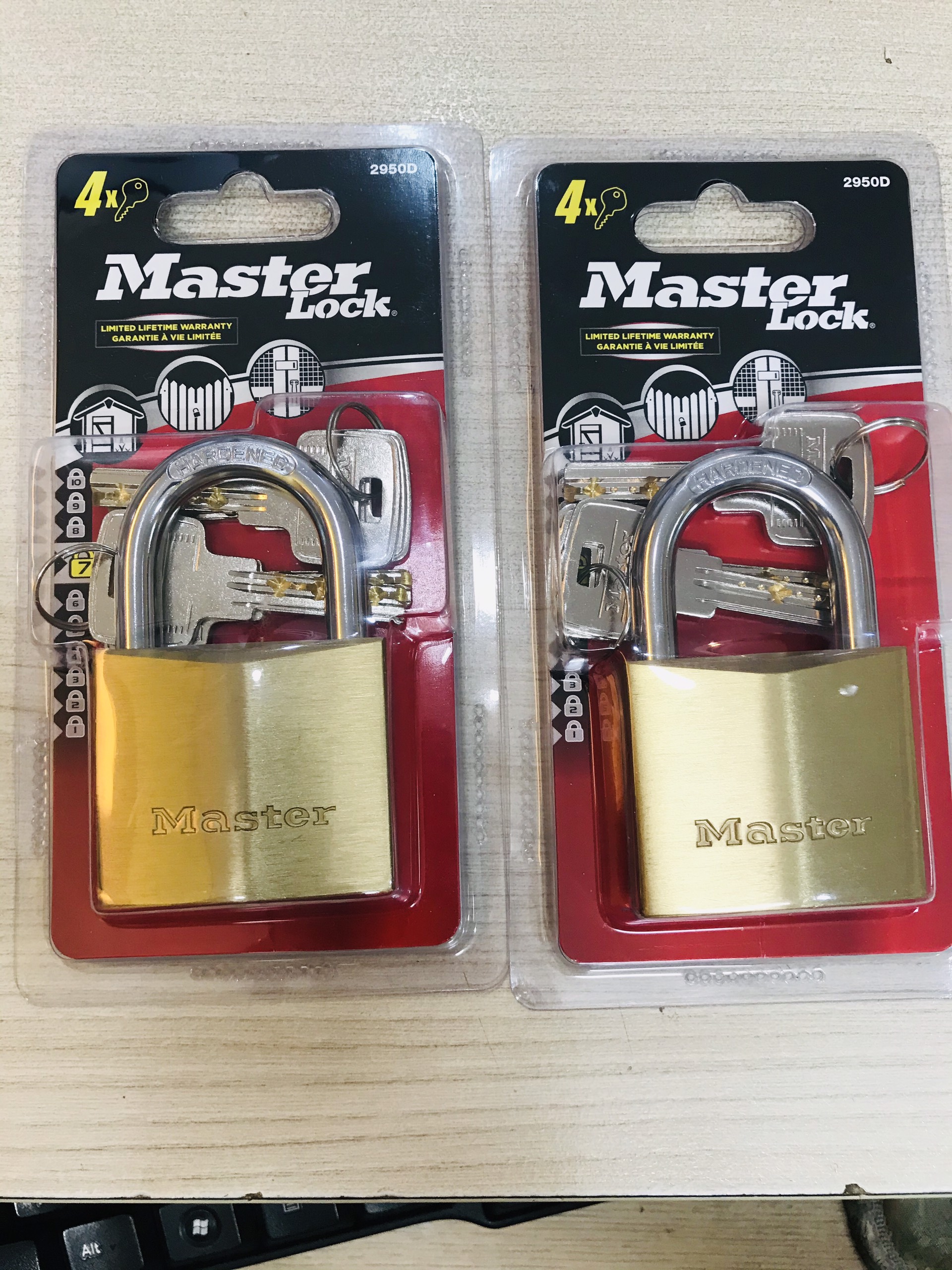 KHÓA MASTERLOCK THÂN ĐỒNG 2950D- 50mm