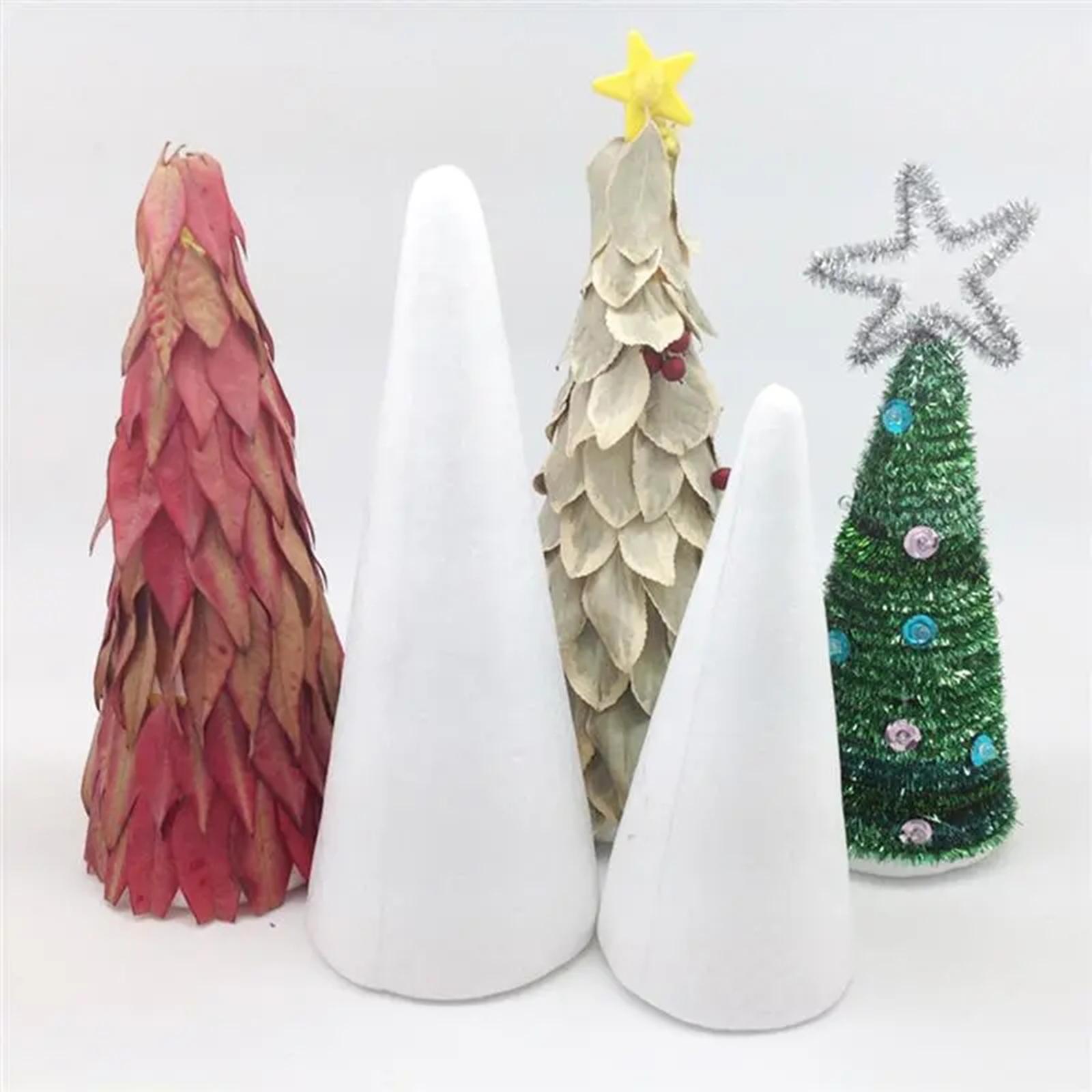 15x Foam Cones for Crafts Christmas Tree Project for Party Table Centerpiece