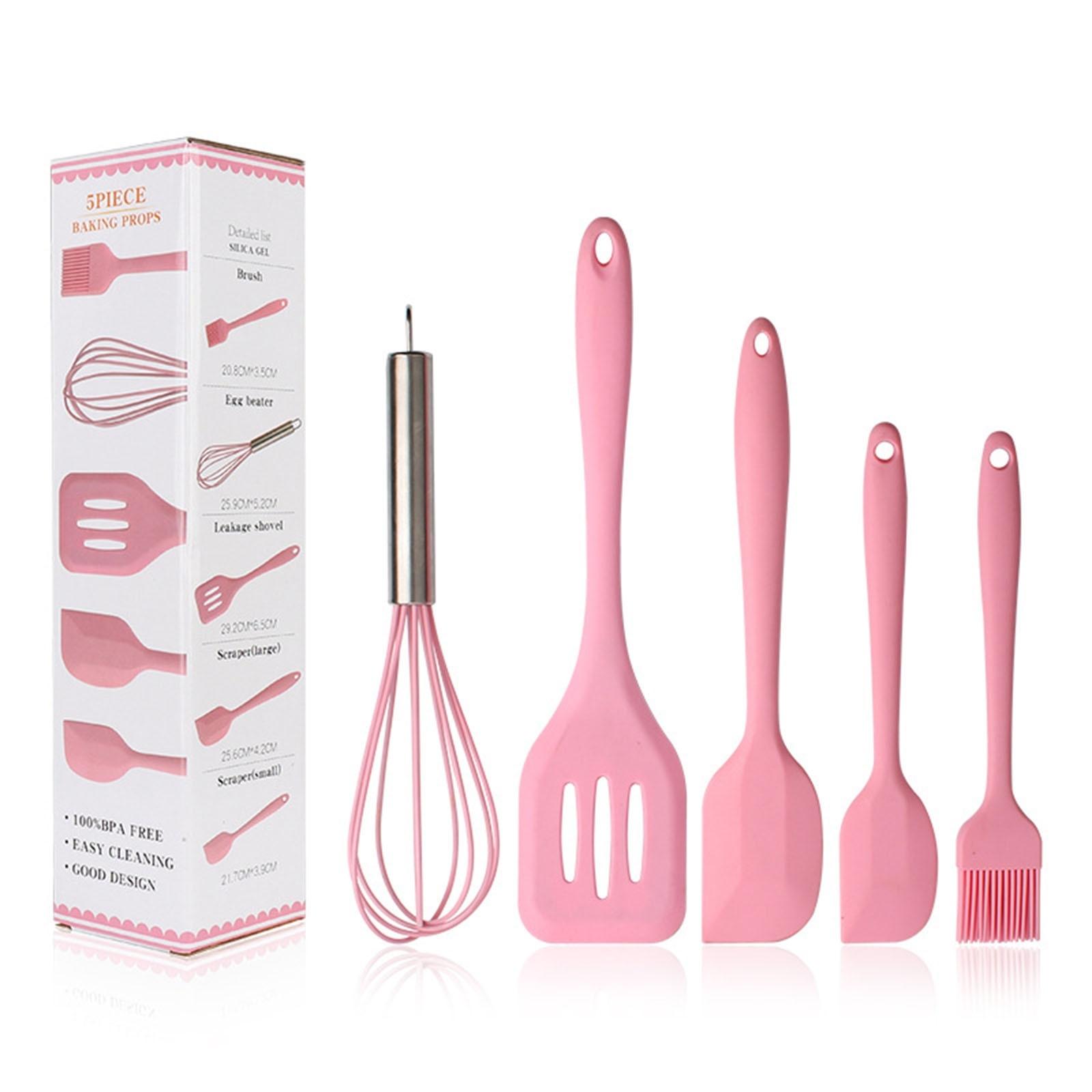 Bộ 5 Dụng Cụ Nấu Ăn Silicone Dụng Cụ Nấu Ăn Nấu Tiếp Liệu Dụng Cụ Nhà Bếp Silicone Dụng Cụ Nấu Ăn