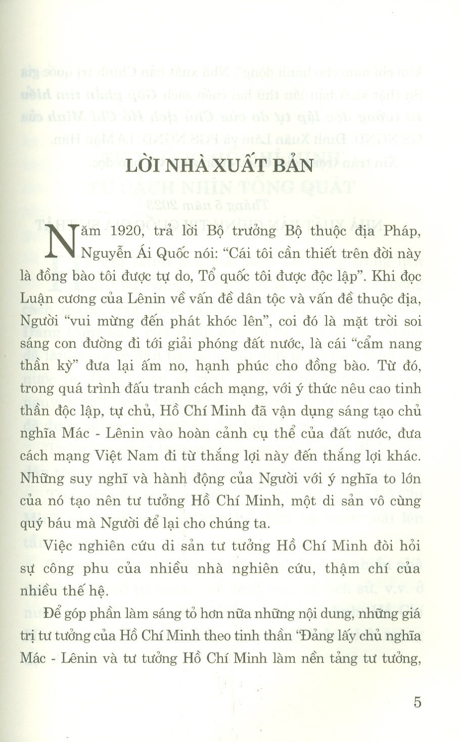 Góp Phần Tìm Hiểu Tư Tưởng Độc Lập Tự Do Của Chủ Tịch Hồ Chí Minh