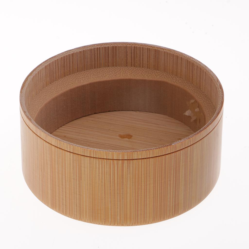 Tea Canister Bamboo Japanese Tea Box Storage Jar with Lid Tea Caddy Pot A