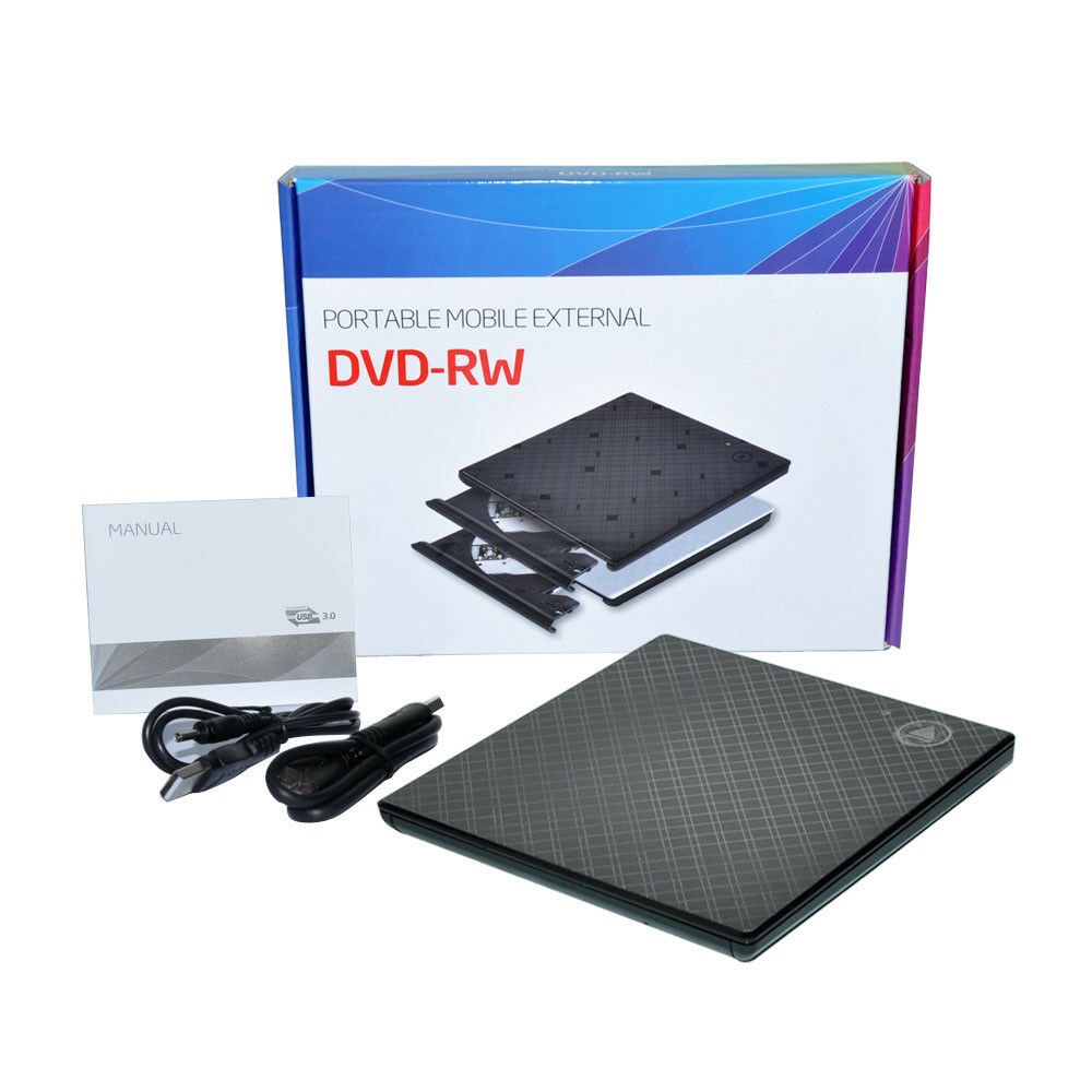 USB 3.0 Touch Control External Drive DVD-ROM CD-RW DVD-RW Burner Player Portable Reader Slim for Windows XP/7/8/10 Laptop MAC OS