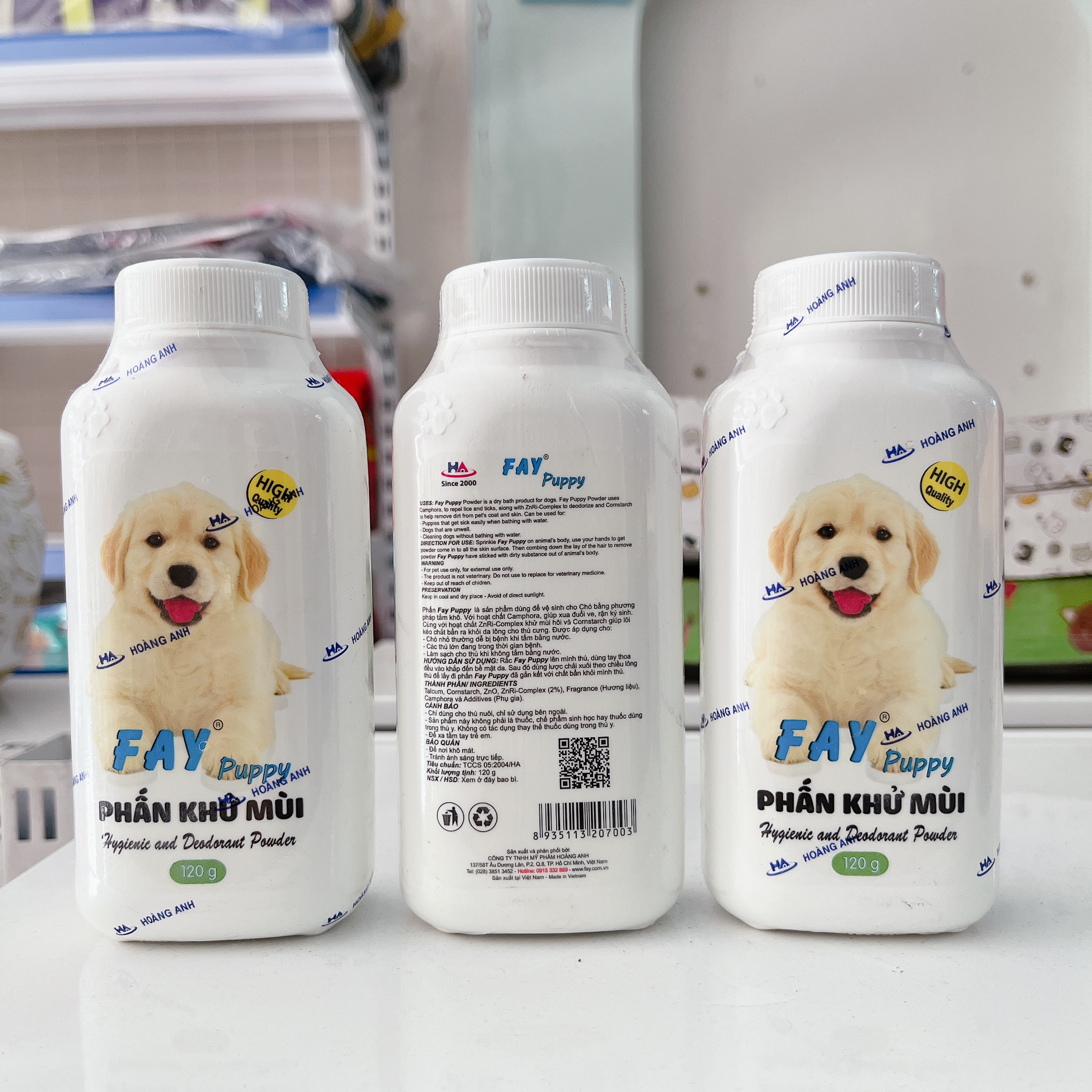 Phấn Thơm Khử Mùi Tắm Khô Cho Chó Fay Puppy 120g