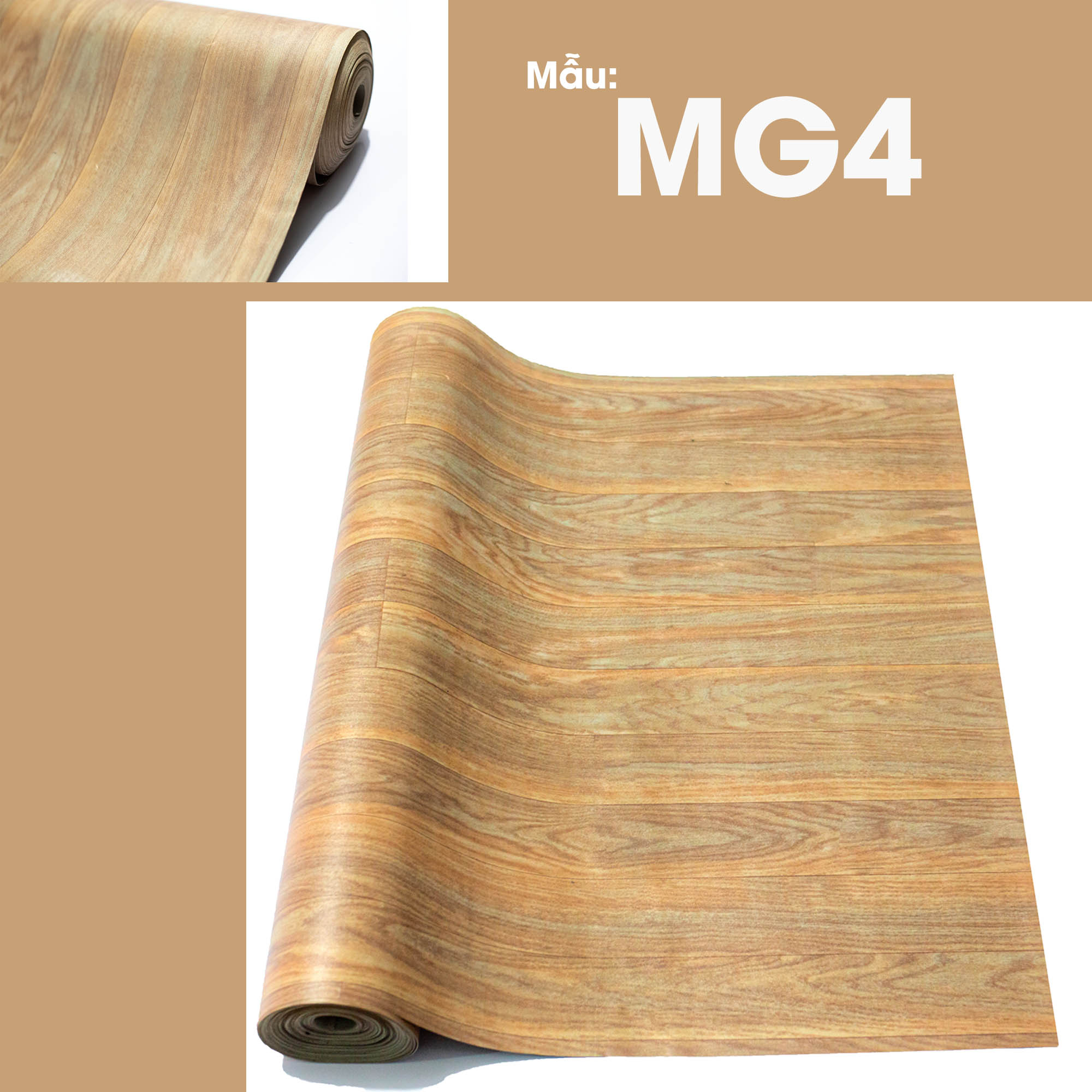 Thảm Simili Trải Sàn Nhà - Thảm Trải Phòng Lót Nền Giả Vân Gỗ PVC Nhám - Khổ 1m