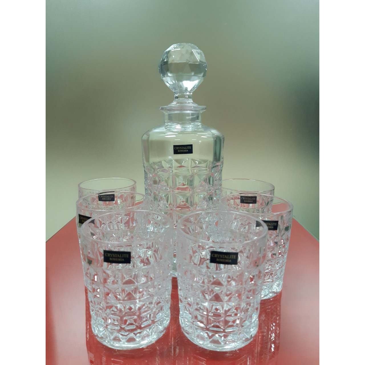 BỘ RƯỢU PHA LÊ SÉC DIAMOND 1 BÌNH 650ML, 6 CỐC 230ML