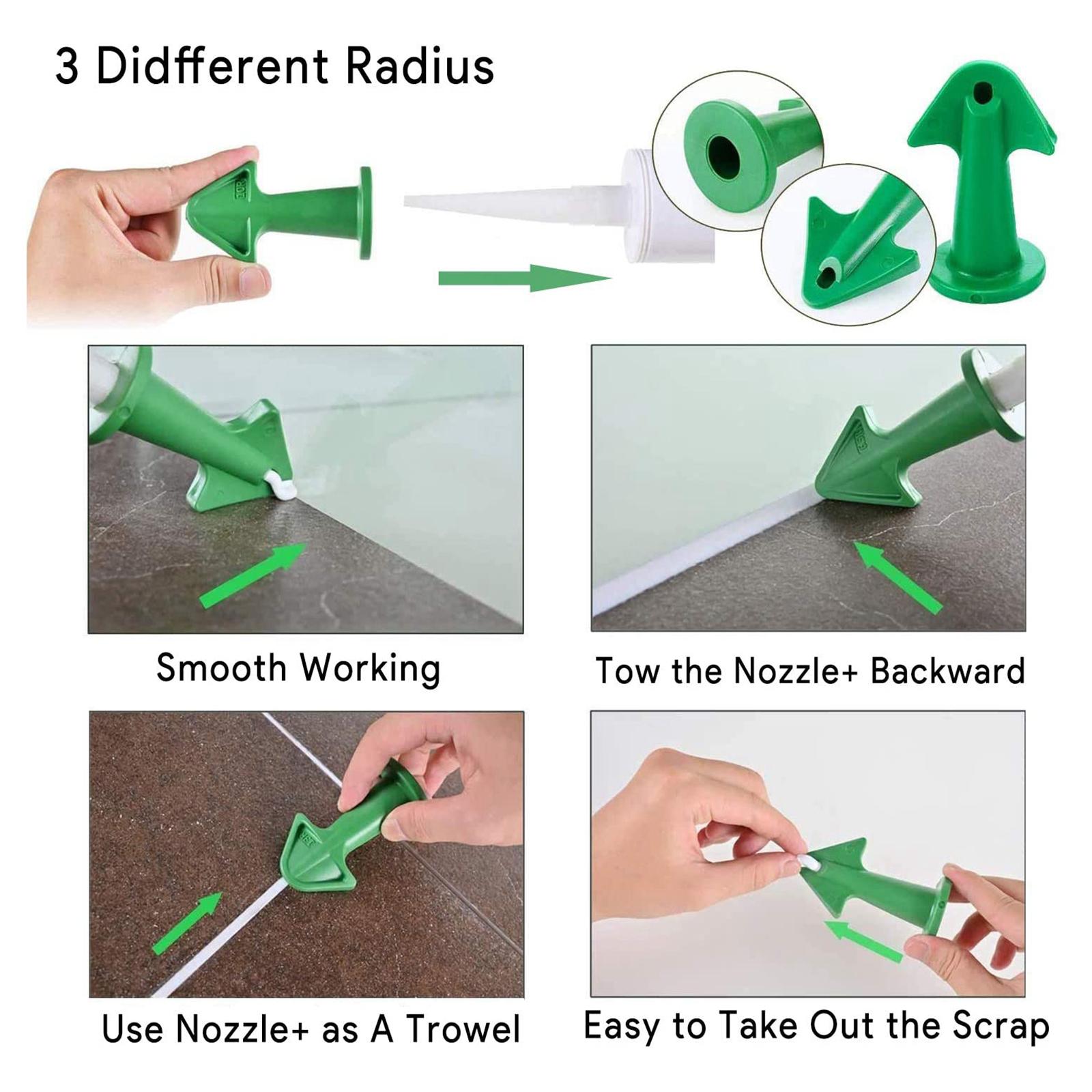 15x Caulking Tool Kit Caulking Nozzle Applicator Finishing Tool for Window