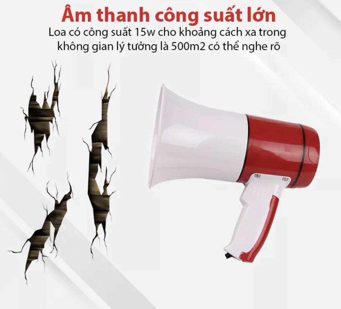 Loa phóng thanh MS-16-004 cầm tay ghi âm phát lại, rao bán hàng rong